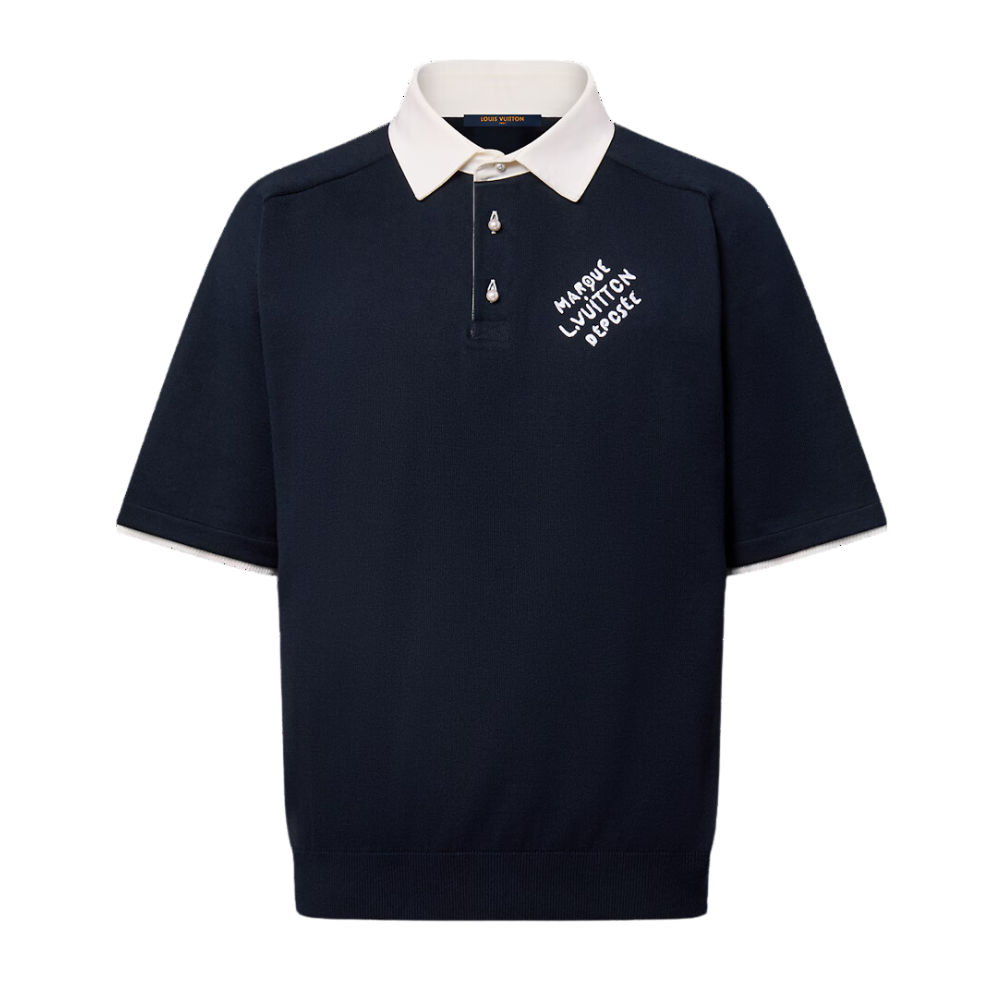 Louis Vuitton Embroidered Short-Sleeved Cotton Blend Polo Shirt