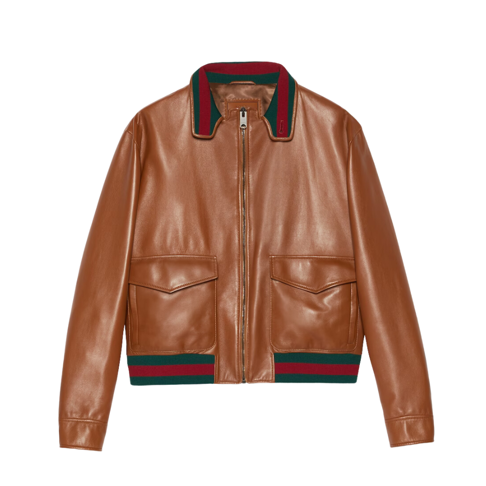 GUCCI LEATHER BOMBER JACKET