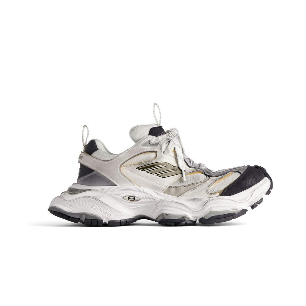 Balenciaga MEN'S CARGO SNEAKER IN WHITE/GREY