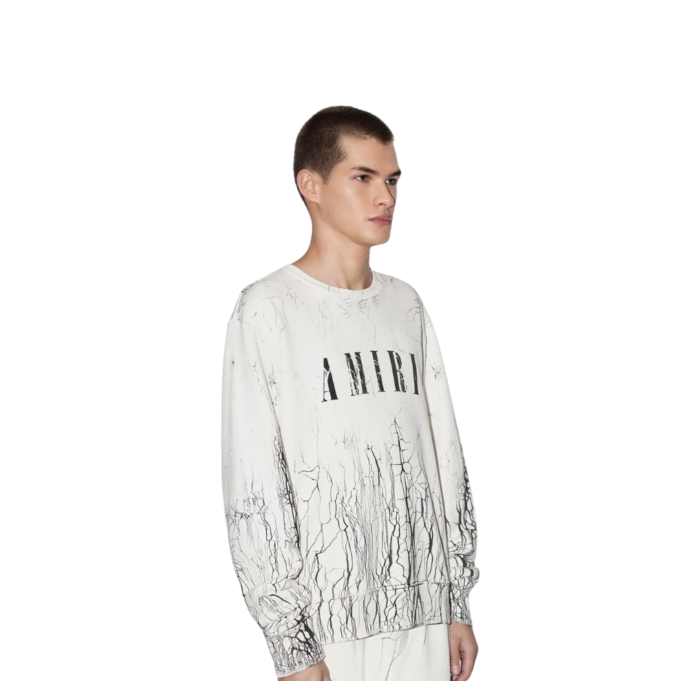AMIRI CRACKED DYE CORE LOGO CREWNECK
