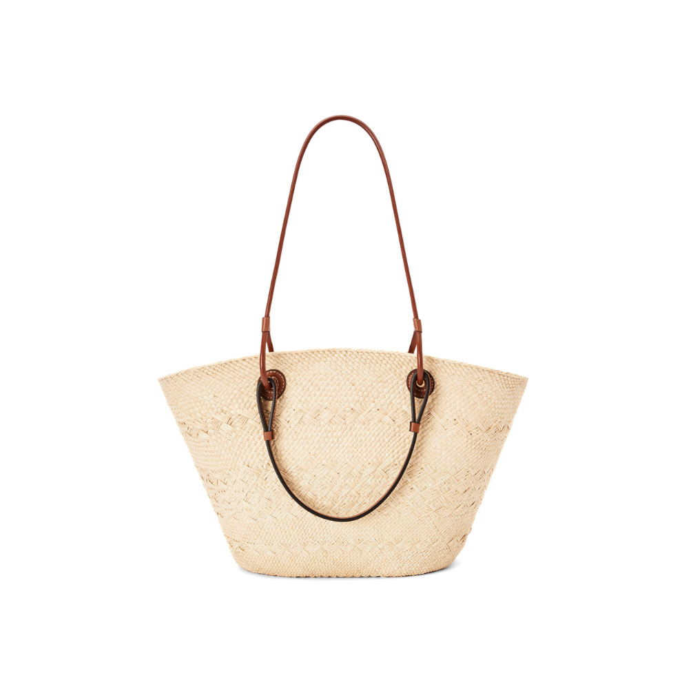 LOEWE Medium Anagram Basket bag in iraca palm and calfskin