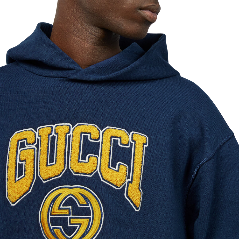 GUCCI COTTON JERSEY HOODED SWEATSHIRT