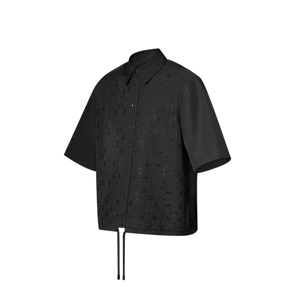 Louis Vuitton Monogram Flowers Embroidered Short-Sleeved Shirt