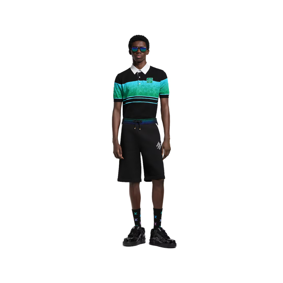 Louis Vuitton Iridescent Jacquard Short-Sleeved Polo