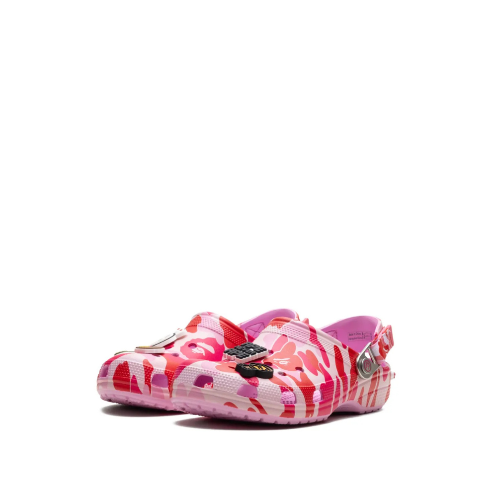A BATHING APE® x Crocs Classic "Carnation" clogs