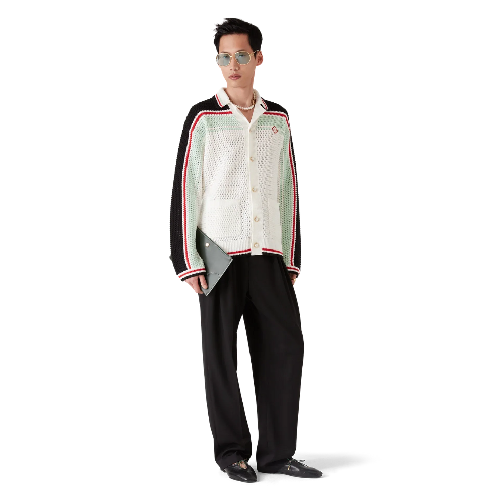 Casablanca Cotton Tennis Crochet Shacket