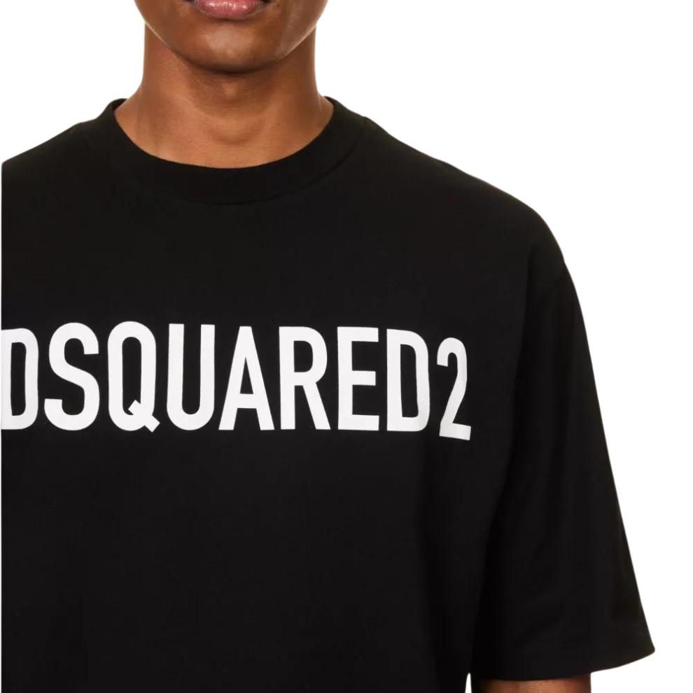 DSQUARED2 Brand-print crewneck regular-fit cotton-jersey T-shirt