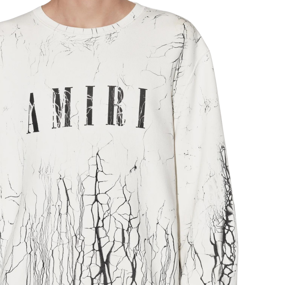 AMIRI CRACKED DYE CORE LOGO CREWNECK