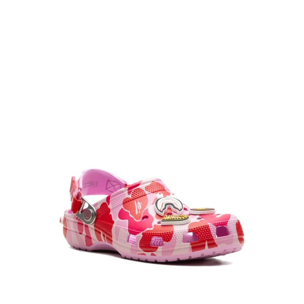 A BATHING APE® x Crocs Classic "Carnation" clogs