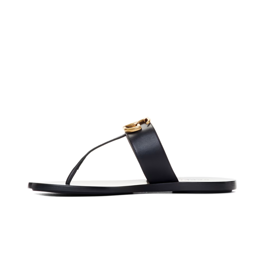 GUCCI Black GG Marmont Sandals