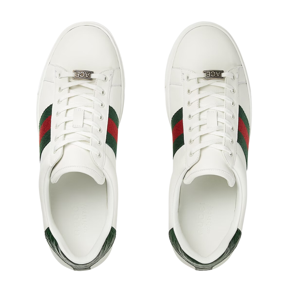 GUCCI MEN'S ACE TRAINER WITH WEB