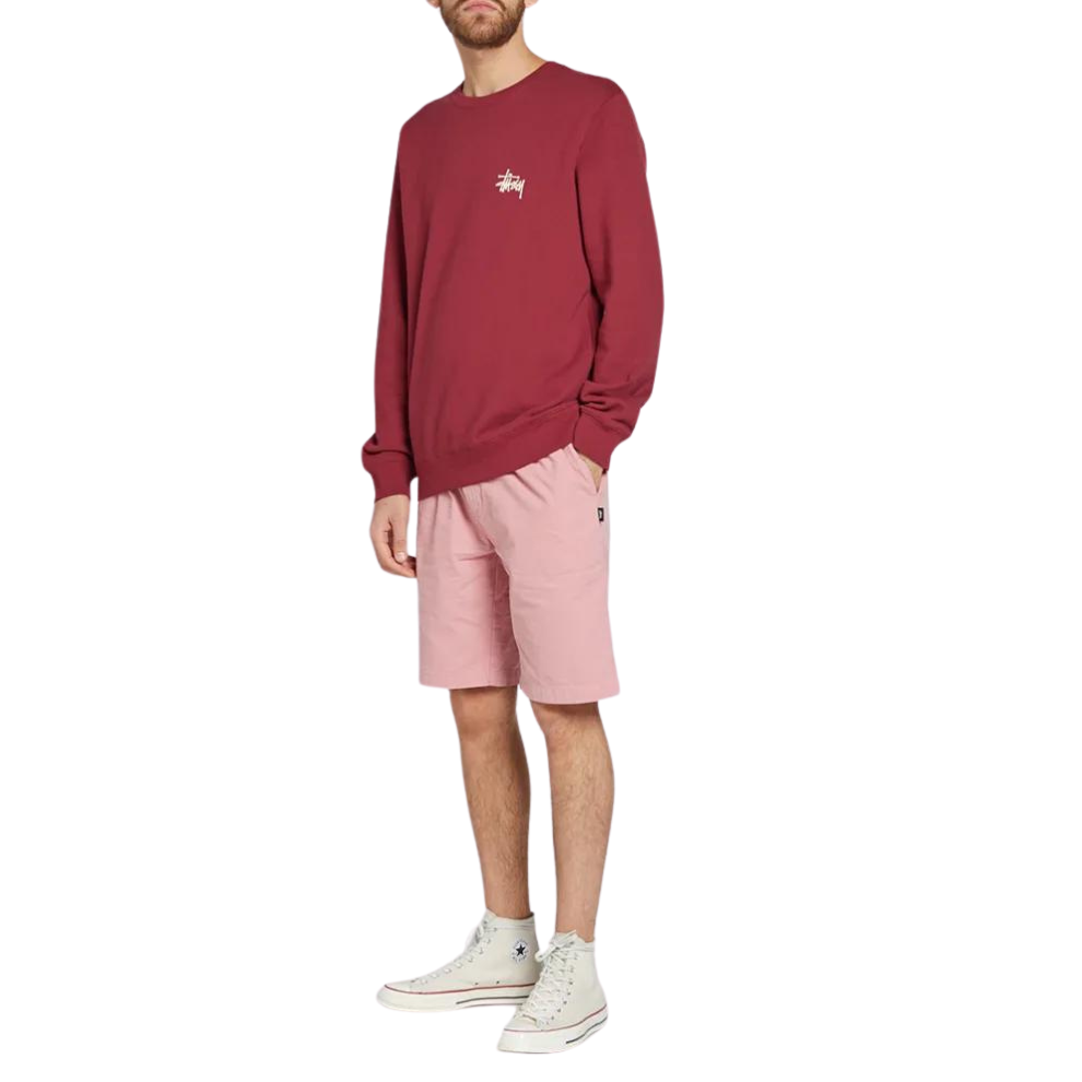 STUSSY BASIC CREW SWEAT Wine