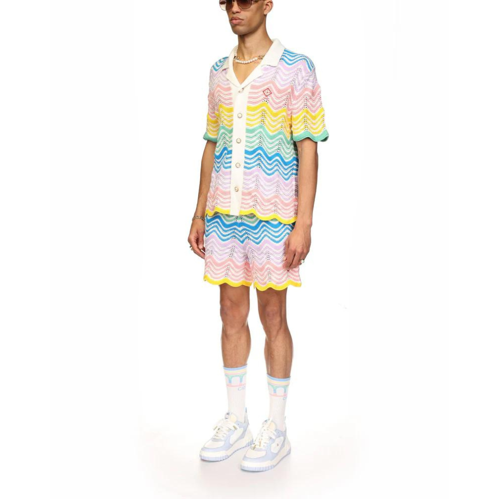 CASABLANCA Gradient Wave Knit Shirt