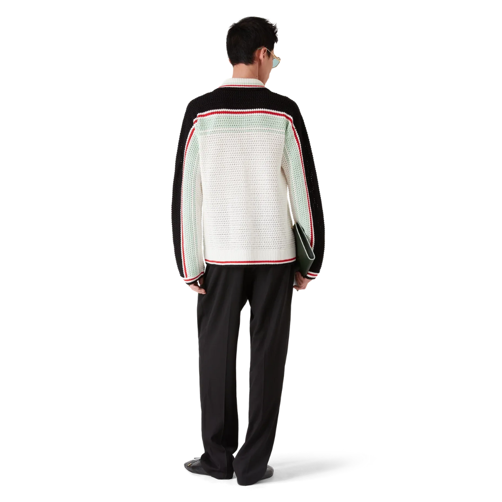Casablanca Cotton Tennis Crochet Shacket