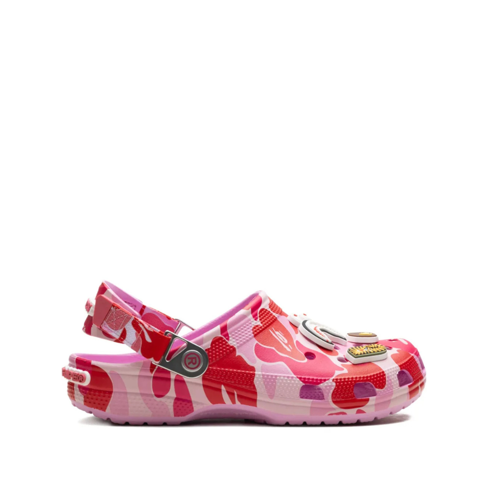 A BATHING APE® x Crocs Classic "Carnation" clogs