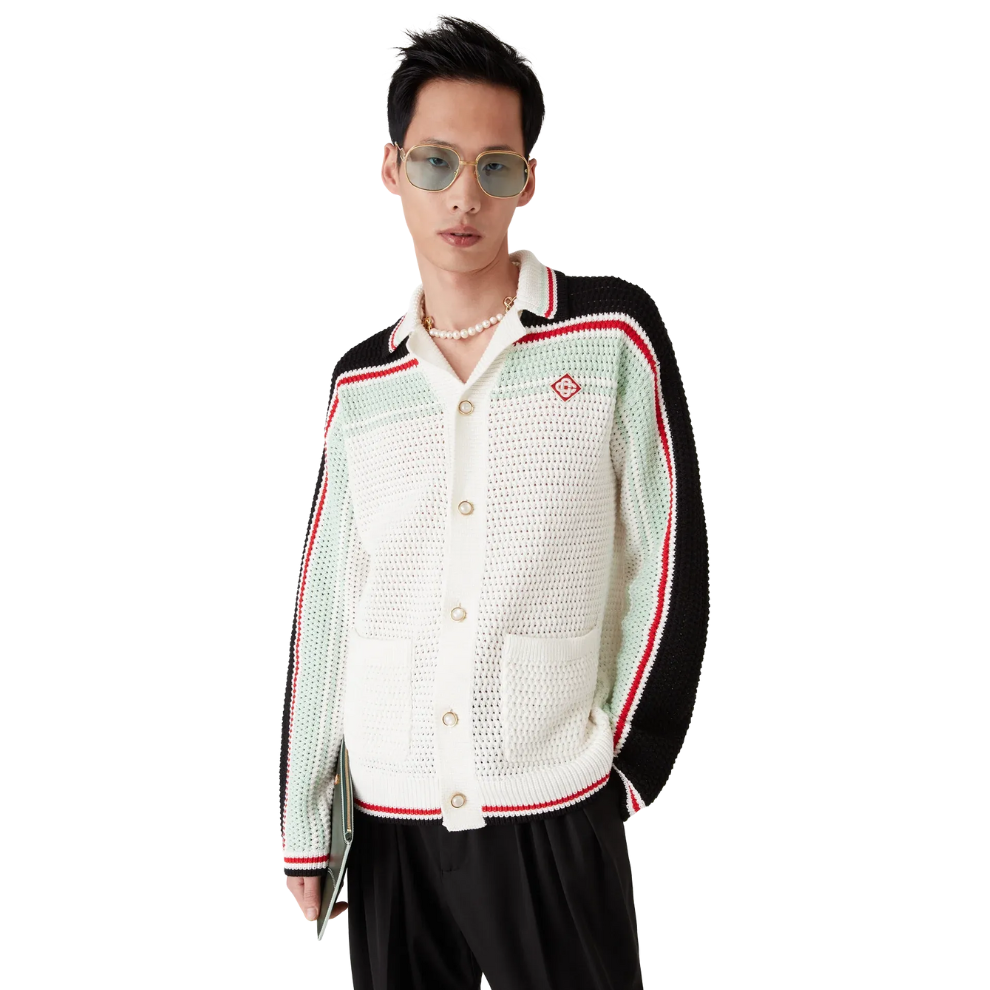 Casablanca Cotton Tennis Crochet Shacket