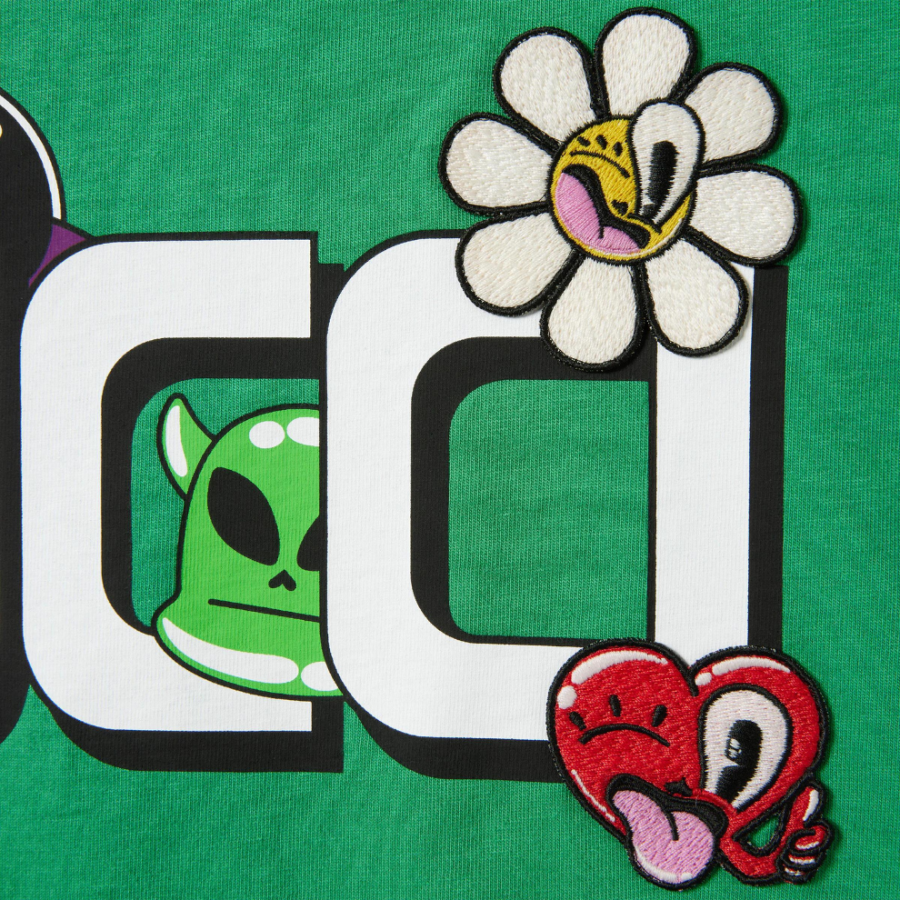 GUCCI COTTON JERSEY T-SHIRT WITH GUCCI PRINT