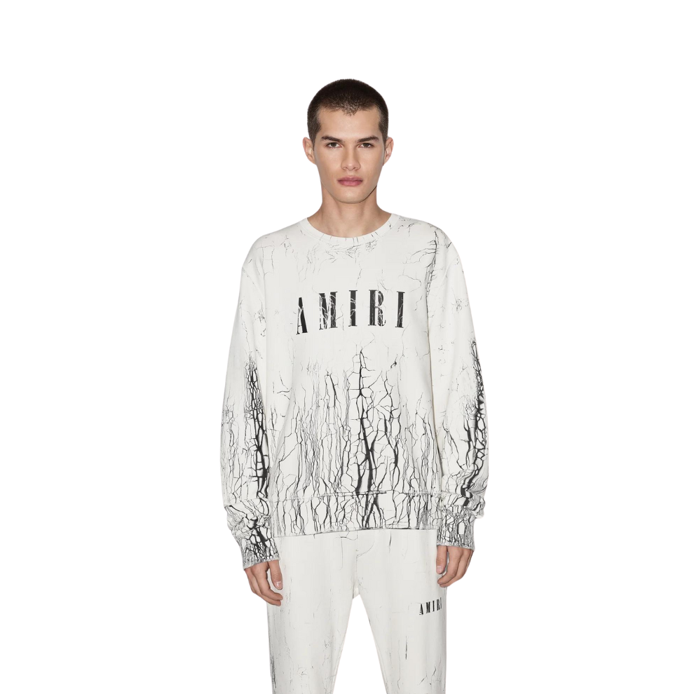 AMIRI CRACKED DYE CORE LOGO CREWNECK