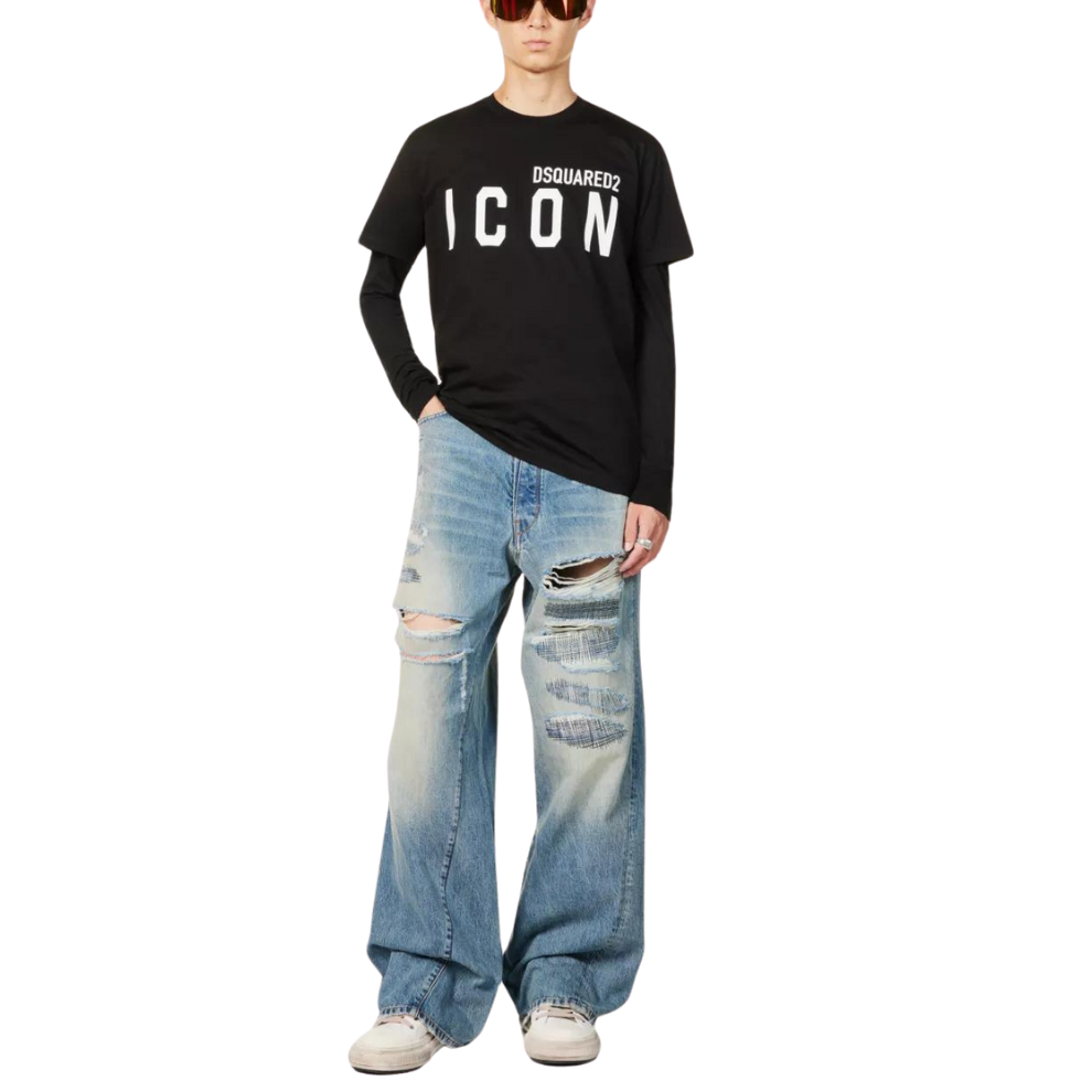 DSQUARED2 Icon logo-print short-sleeve cotton-jersey T-shirt