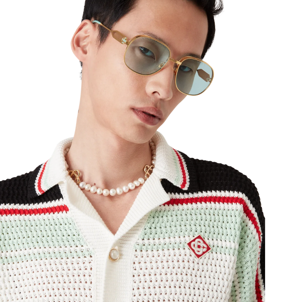 Casablanca Cotton Tennis Crochet Shacket
