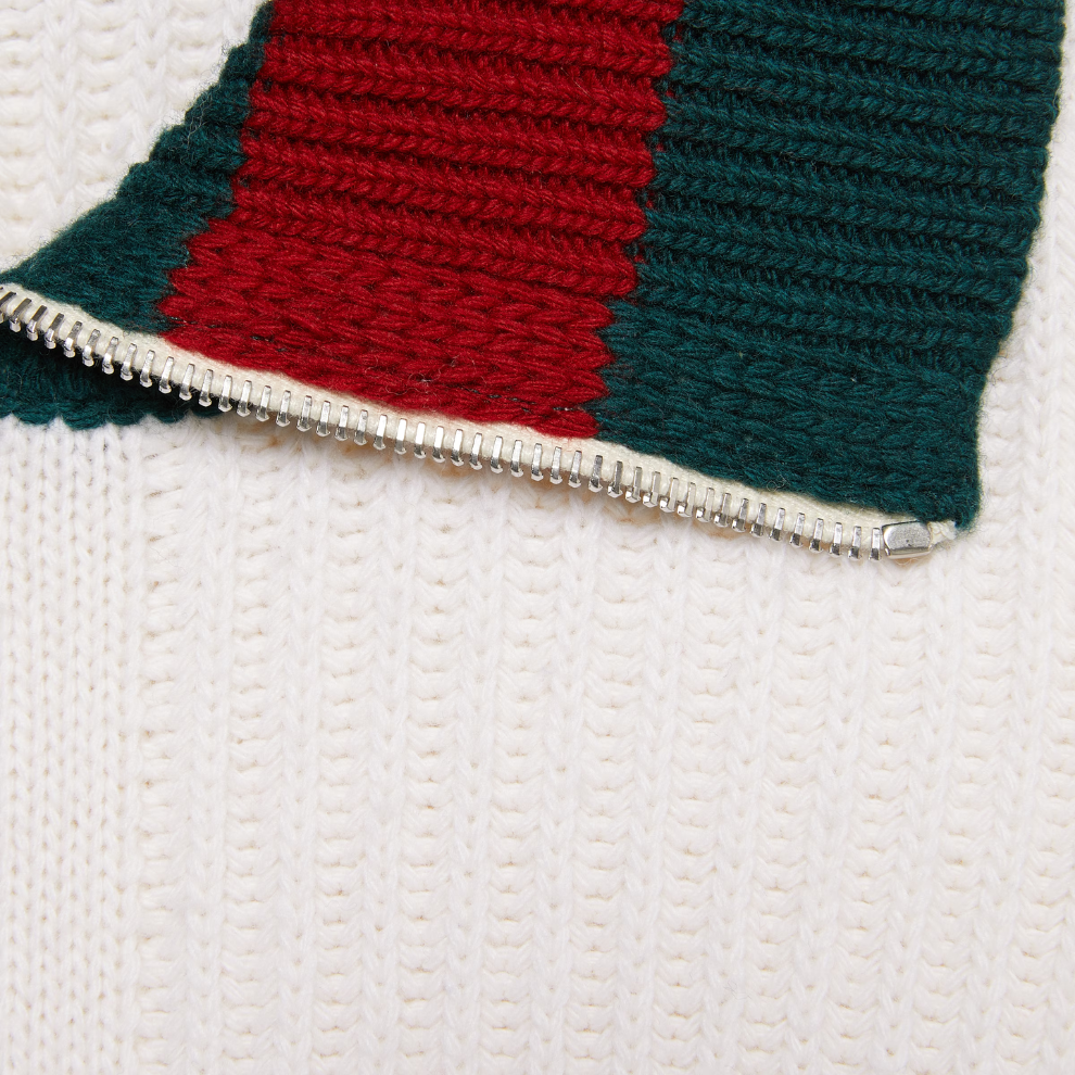 GUCCI KNIT WOOL JUMPER WITH WEB