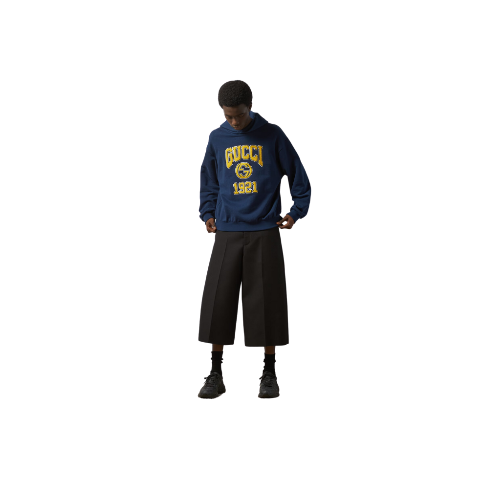 GUCCI COTTON JERSEY HOODED SWEATSHIRT