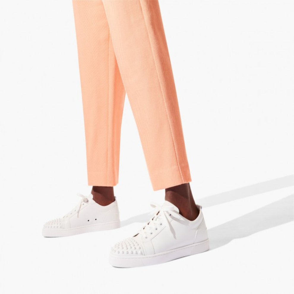 Louis Junior Spikes Sneakers - Calf leather and spikes - White
