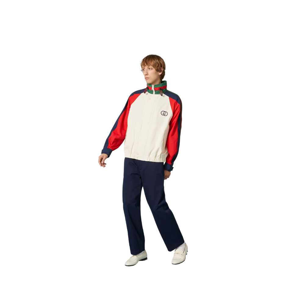 GUCCI COTTON NYLON JACKET WITH PATCH