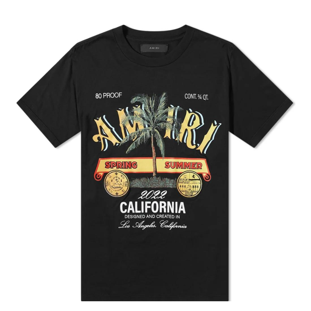 AMIRI RUM LABEL TEE BLACK - Digital-Shoppers