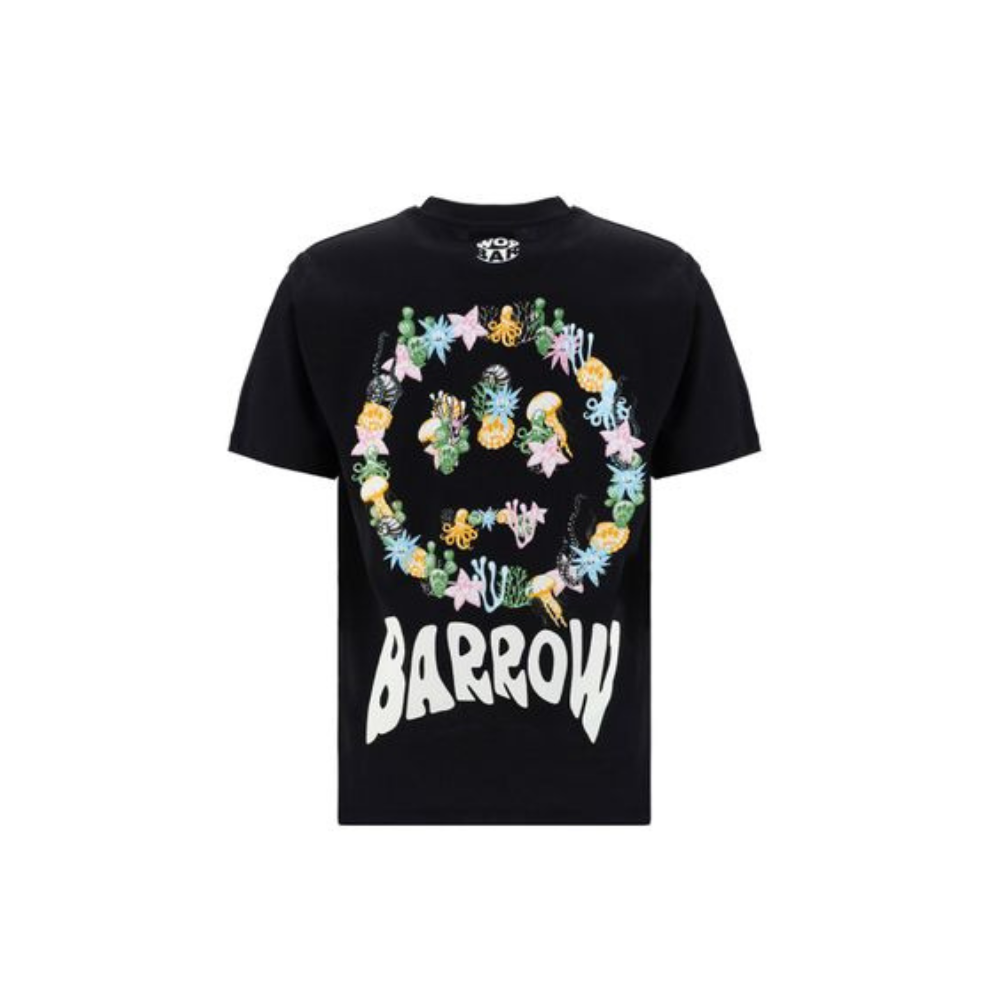 BARROW MEN'S BLACK OTHER MATERIALS T-SHIRT - Digital-Shoppers