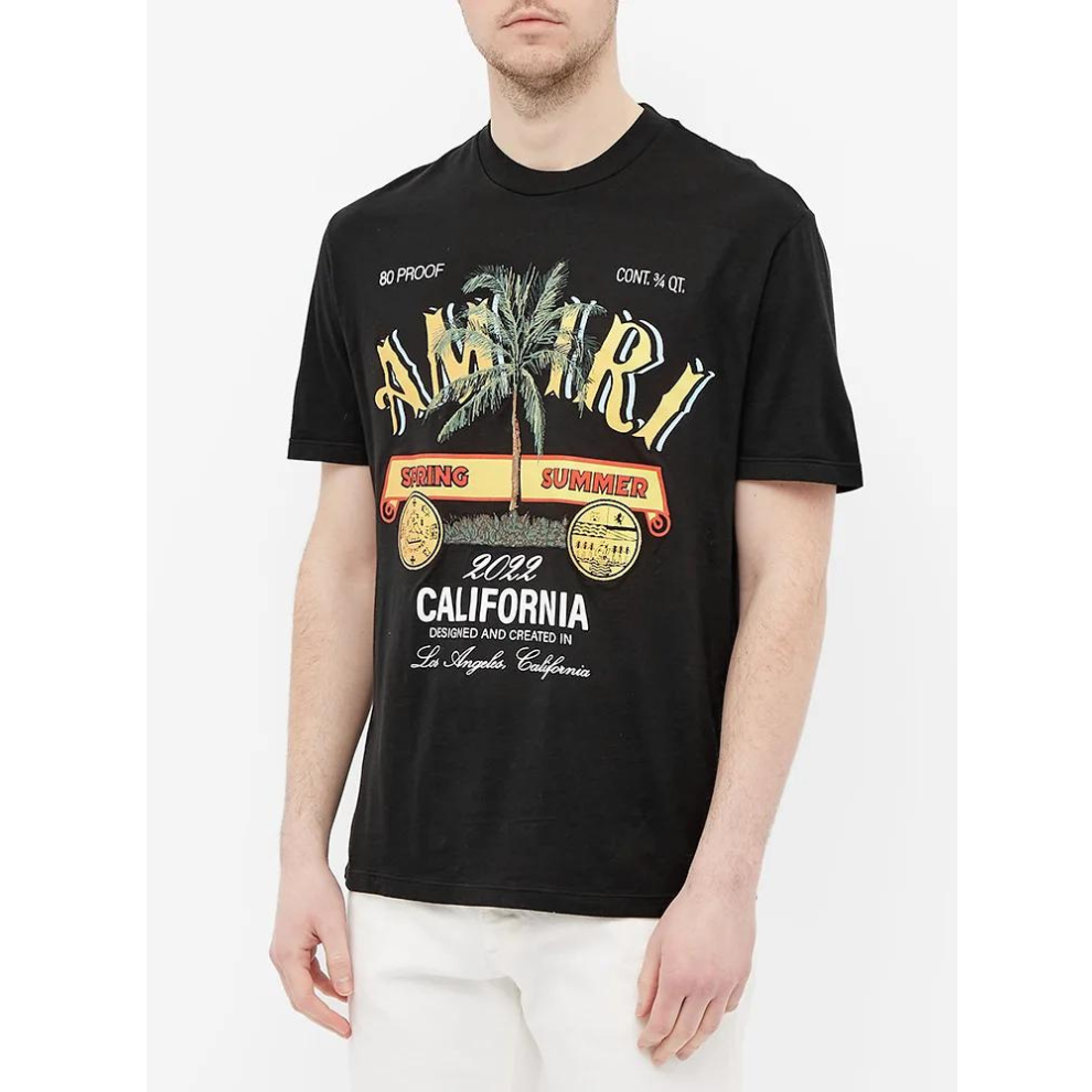 AMIRI RUM LABEL TEE BLACK - Digital-Shoppers