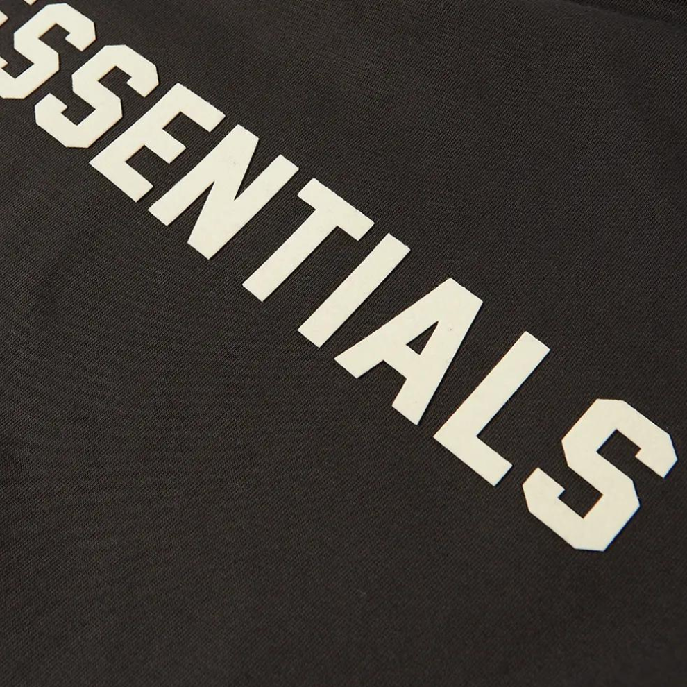 FEAR OF GOD ESSENTIALS V-NECK LOGO TEE IRON - Digital-Shoppers
