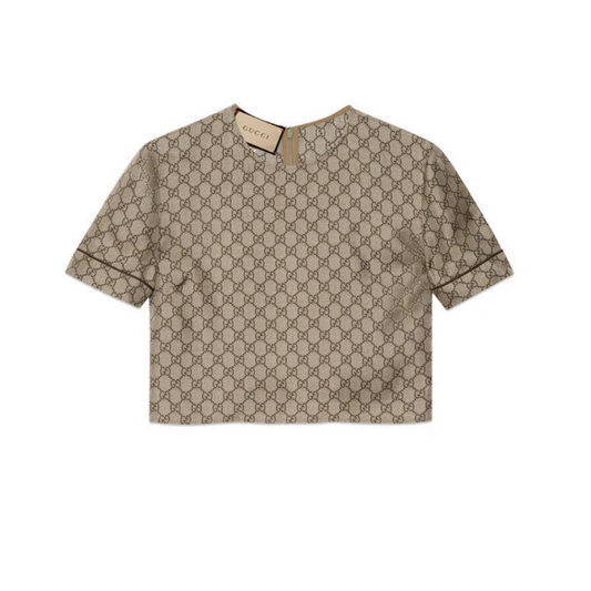 GUCCI GG Supreme print silk top