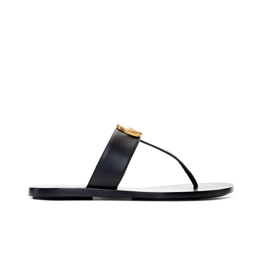 GUCCI Black GG Marmont Sandals