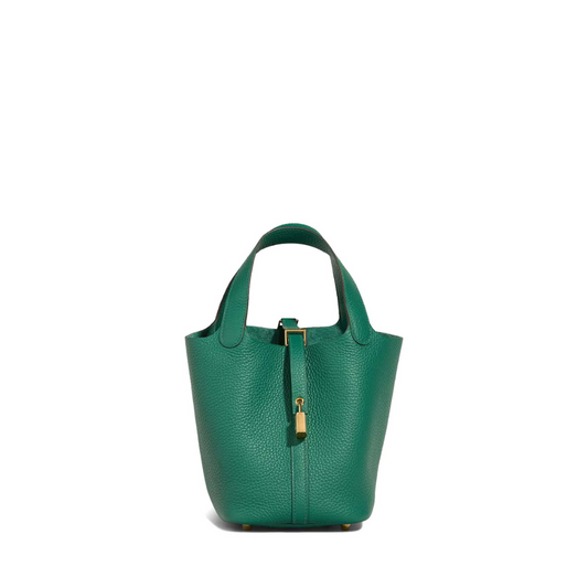 Hermès Picotin Lock 18 Green Clemence Gold Hardware