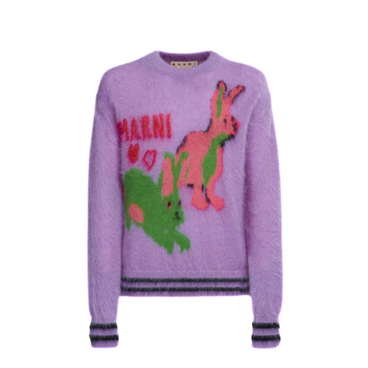 Marni  SWEATER WITH MULTICOLOUR INLAY