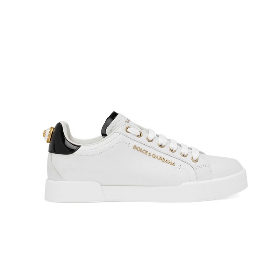 DOLCE & GABBANA Portofino logo-tag leather sneakers