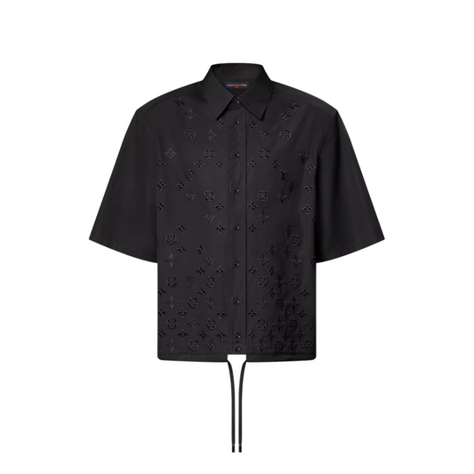 Louis Vuitton Monogram Flowers Embroidered Short-Sleeved Shirt