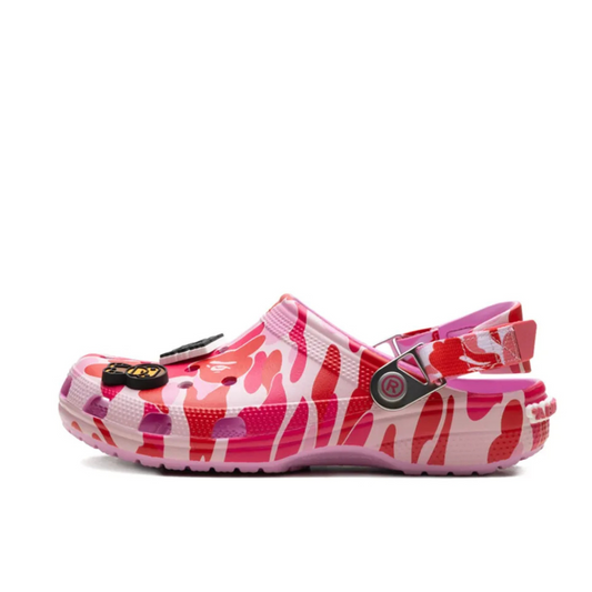 A BATHING APE® x Crocs Classic "Carnation" clogs