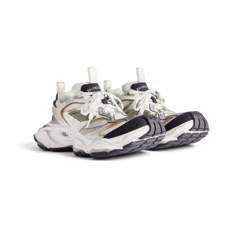 Balenciaga MEN'S CARGO SNEAKER IN WHITE/GREY