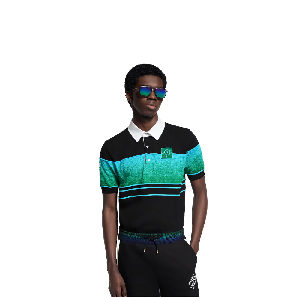 Louis Vuitton Iridescent Jacquard Short-Sleeved Polo