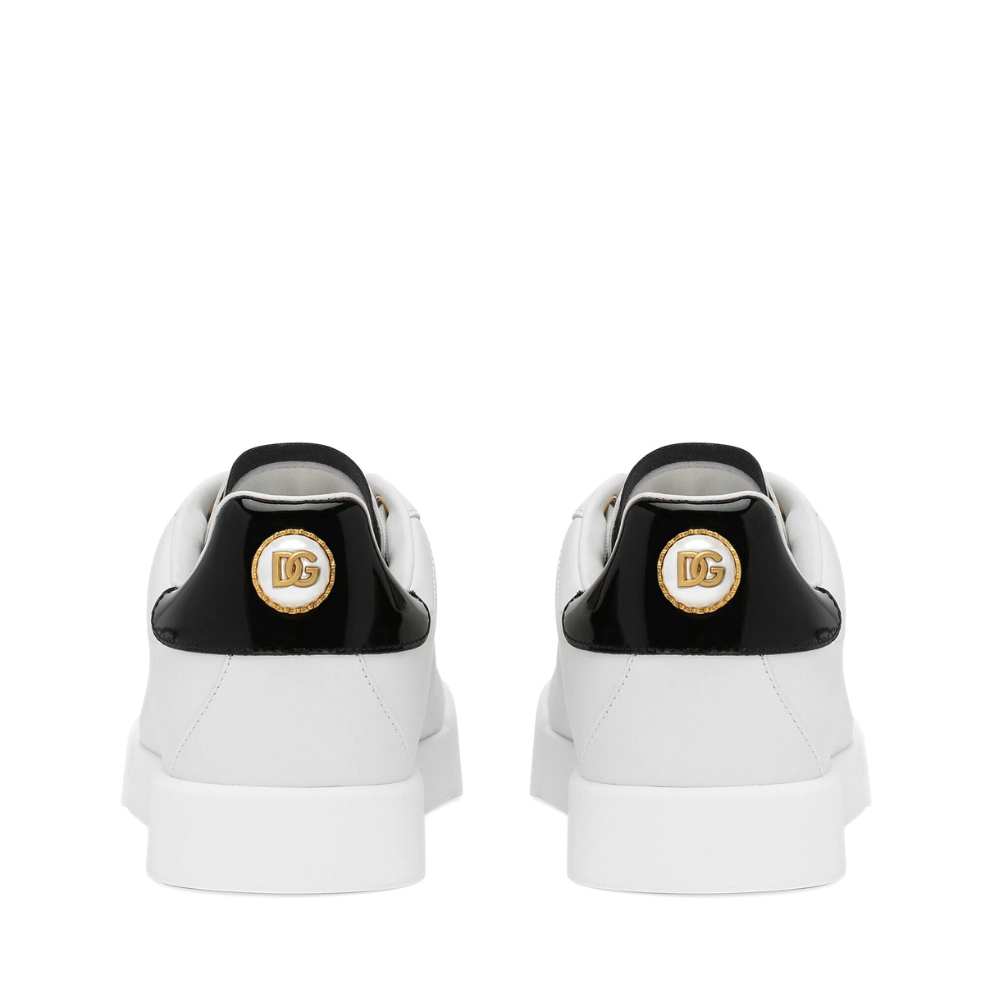 DOLCE & GABBANA Portofino logo-tag leather sneakers