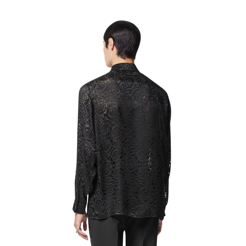 VERSACE BAROCCO DEVORÉ SILK SHIRT
