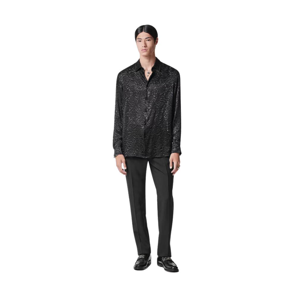 VERSACE BAROCCO DEVORÉ SILK SHIRT