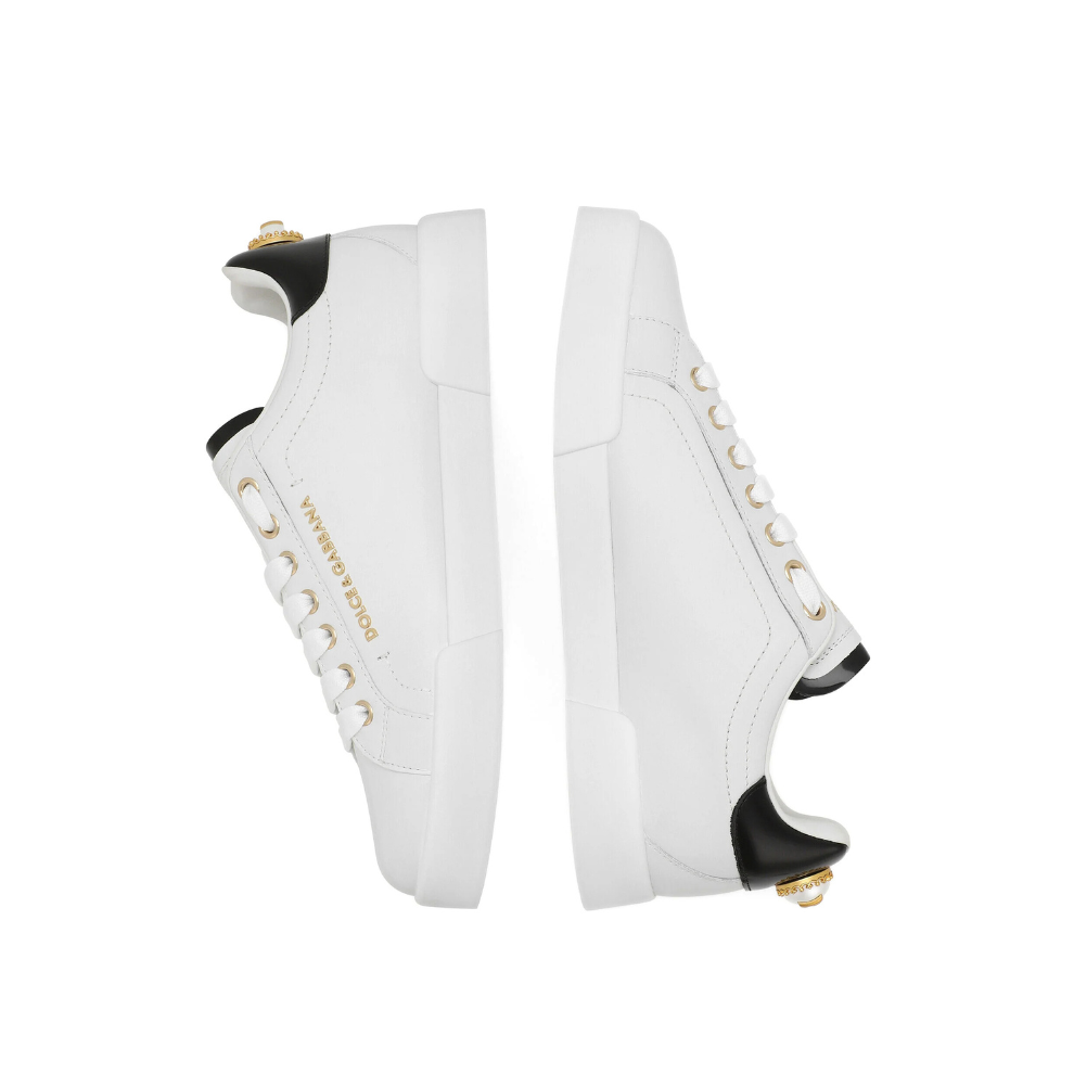 DOLCE & GABBANA Portofino logo-tag leather sneakers