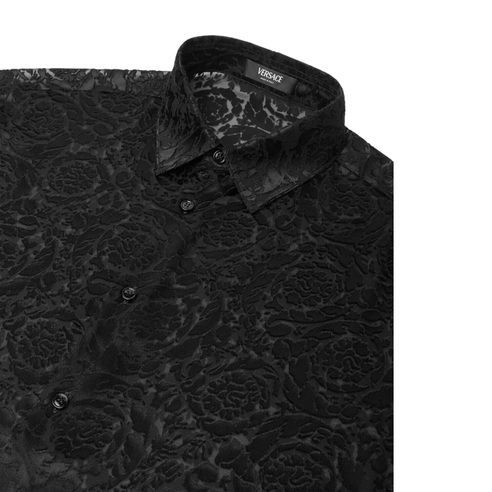 VERSACE BAROCCO DEVORÉ SILK SHIRT
