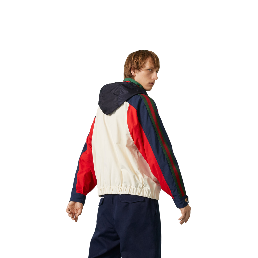 GUCCI COTTON NYLON JACKET WITH PATCH